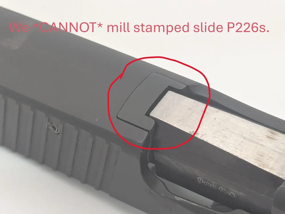 Sig P226 Optic Cut — Pine Wood Machining Corp